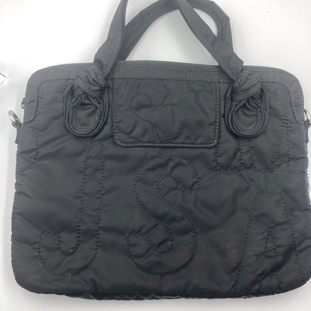 MARC BY MARC JACOBS WORKWEAR LAPTOP BAG, VINTAGE NO SHOULDER STRAP,BLACK QUILTED
